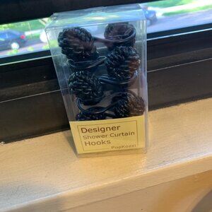 Black Shower Curtain Hooks Rings: